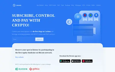 Website screenshot of Revuto (2026-05-22)