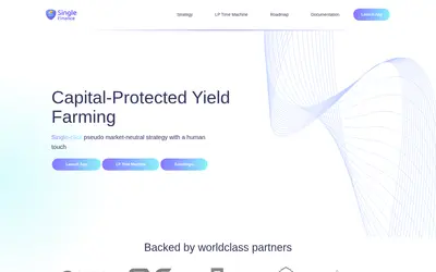 Website screenshot of Single Finance (2026-05-20)