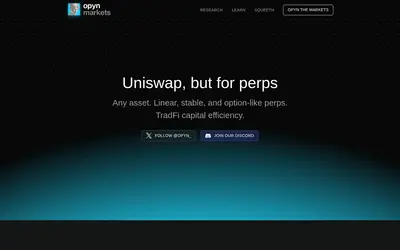 Website screenshot of Opyn Squeeth (2026-05-22)