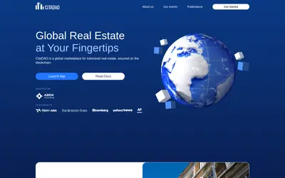 Website screenshot of CitaDAO (2026-04-26)