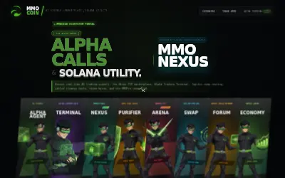 Website screenshot of MMOCoin (2026-05-29)