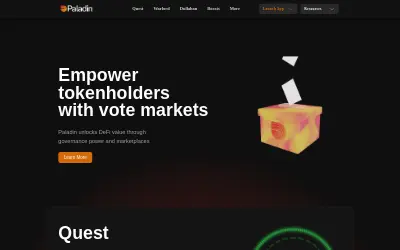 Website screenshot of Paladin stkAAVE (2026-05-24)