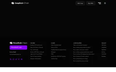 Website screenshot of DeepBrain Chain (2026-05-23)