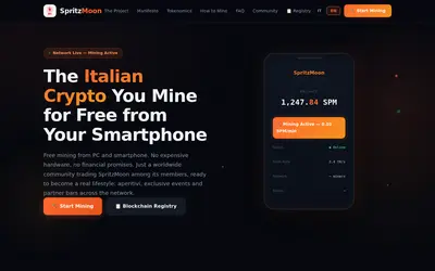 Website screenshot of SpritzMoon Crypto Token (2026-05-22)