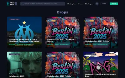 Website screenshot of ThetaDrop (2026-05-30)