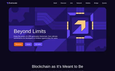 Website screenshot of Everscale (2026-05-22)