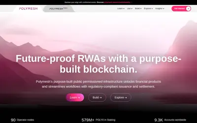 Website screenshot of Polymesh (2026-05-20)