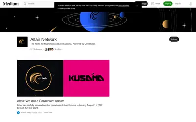 Website screenshot of Altair (2026-04-25)