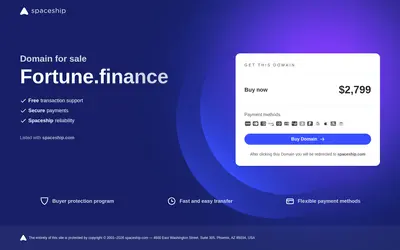 Website screenshot of Fortune Finance (2026-04-24)