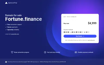 Website screenshot of Fortune Finance (2026-05-30)