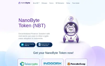 Website screenshot of NanoByte (2026-05-24)