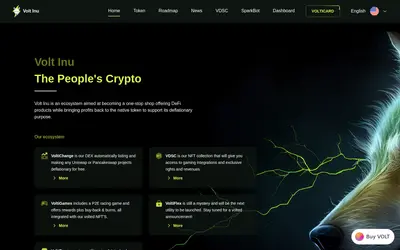 Website screenshot of Volt Inu (2026-04-25)