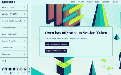 Website screenshot of Oxen (2026-04-25)