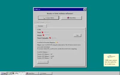 Website screenshot of coreDAO (2026-05-24)