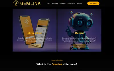 Website screenshot of Gemlink (2026-04-25)