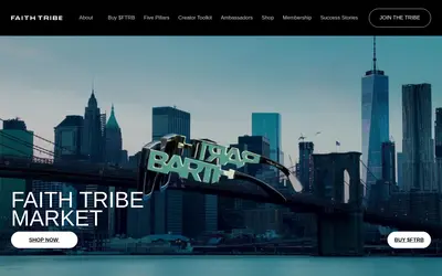 Website screenshot of Faith Tribe (2026-04-25)