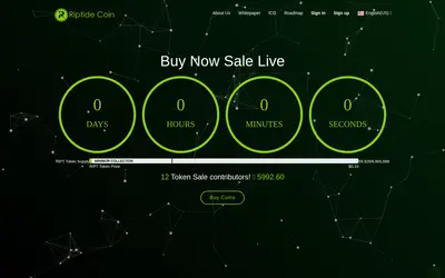 Website screenshot of Riptide Coin (2026-04-26)