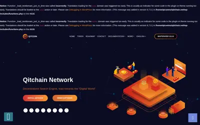 Website screenshot of Qitchain Network (2026-04-23)