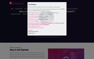 Website screenshot of Rutheneum (2026-05-29)