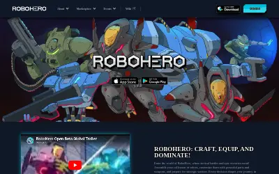 Website screenshot of Robohero (2026-05-24)