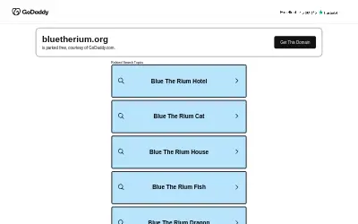 Website screenshot of Bluetherium (2026-05-30)