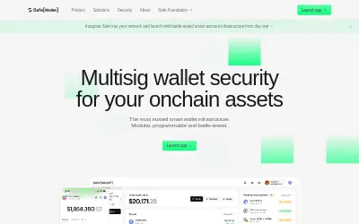 Website screenshot of Safe (2026-05-29)