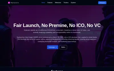 Website screenshot of Kylacoin (2026-05-24)