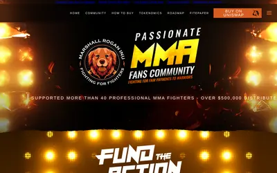 Website screenshot of Marshall Inu (2026-05-22)
