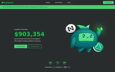 Website screenshot of Aurigami (2026-05-21)