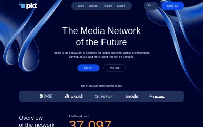 Website screenshot of PKT (2026-05-24)