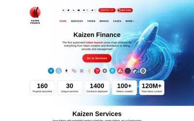 Website screenshot of Kaizen Finance (2026-05-20)