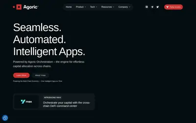 Website screenshot of Agoric (2026-04-19)
