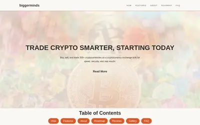 Website screenshot of BiggerMINDS (2026-04-25)