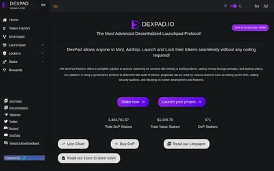 Website screenshot of DexPad (2026-04-24)