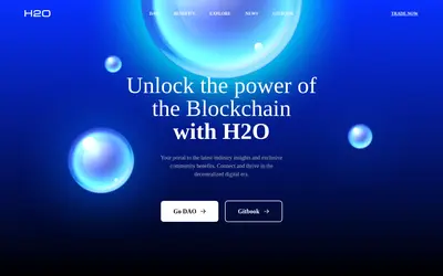 Website screenshot of H2O Dao (2026-05-21)