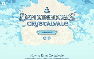 Website screenshot of DeFi Kingdoms Crystal (2026-04-26)