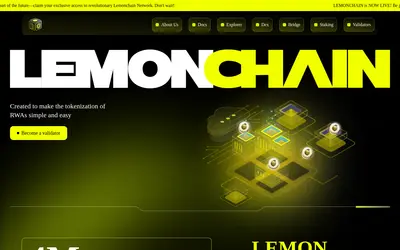 Website screenshot of LemonChain (2026-05-22)