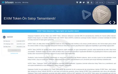 Website screenshot of Hatayspor Token (2026-05-22)