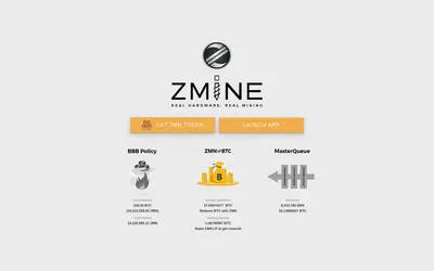 Website screenshot of ZMINE (2026-04-25)