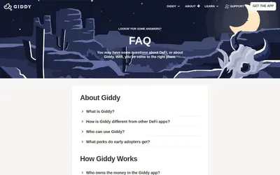 Website screenshot of Giddy (2026-04-25)