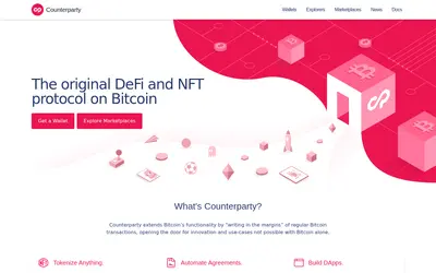 Website screenshot of Counterparty (2026-05-19)