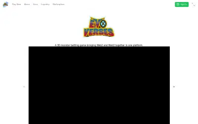 Website screenshot of EvoVerses (2026-05-31)