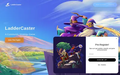 Website screenshot of LadderCaster (2026-04-24)