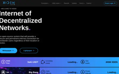 Website screenshot of Xiden (2026-04-25)