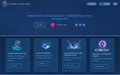 Website screenshot of CrownSterling (2026-05-31)