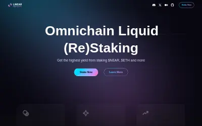 Website screenshot of LiNEAR Protocol (2026-05-24)