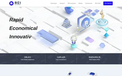 Website screenshot of REI Network (2026-05-20)