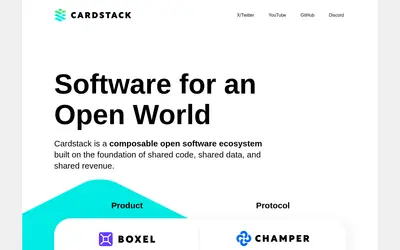 Website screenshot of Cardstack (2026-05-21)