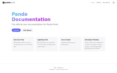 Website screenshot of Pando USD (2026-05-24)