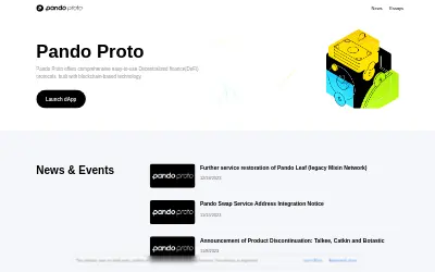 Website screenshot of Pando Rings (2026-05-24)